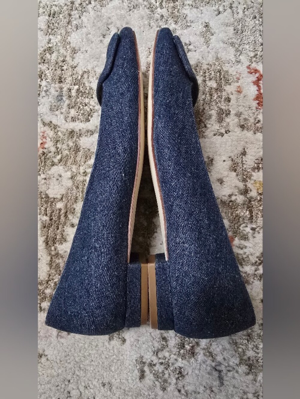 Talbots Dark Blue Denim Women’s Flat Shoes - Classic Size 7M - Picture 3 of 11